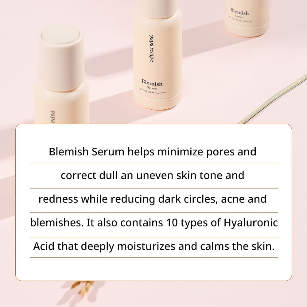 Papa Recipe Blemish Serum 30ml – Hydration & Pore Care with Niacinamide & Bakuchiol – 10 Hyaluronic Acids for Clear, Plump Skin – Korean Skincare - Image 4