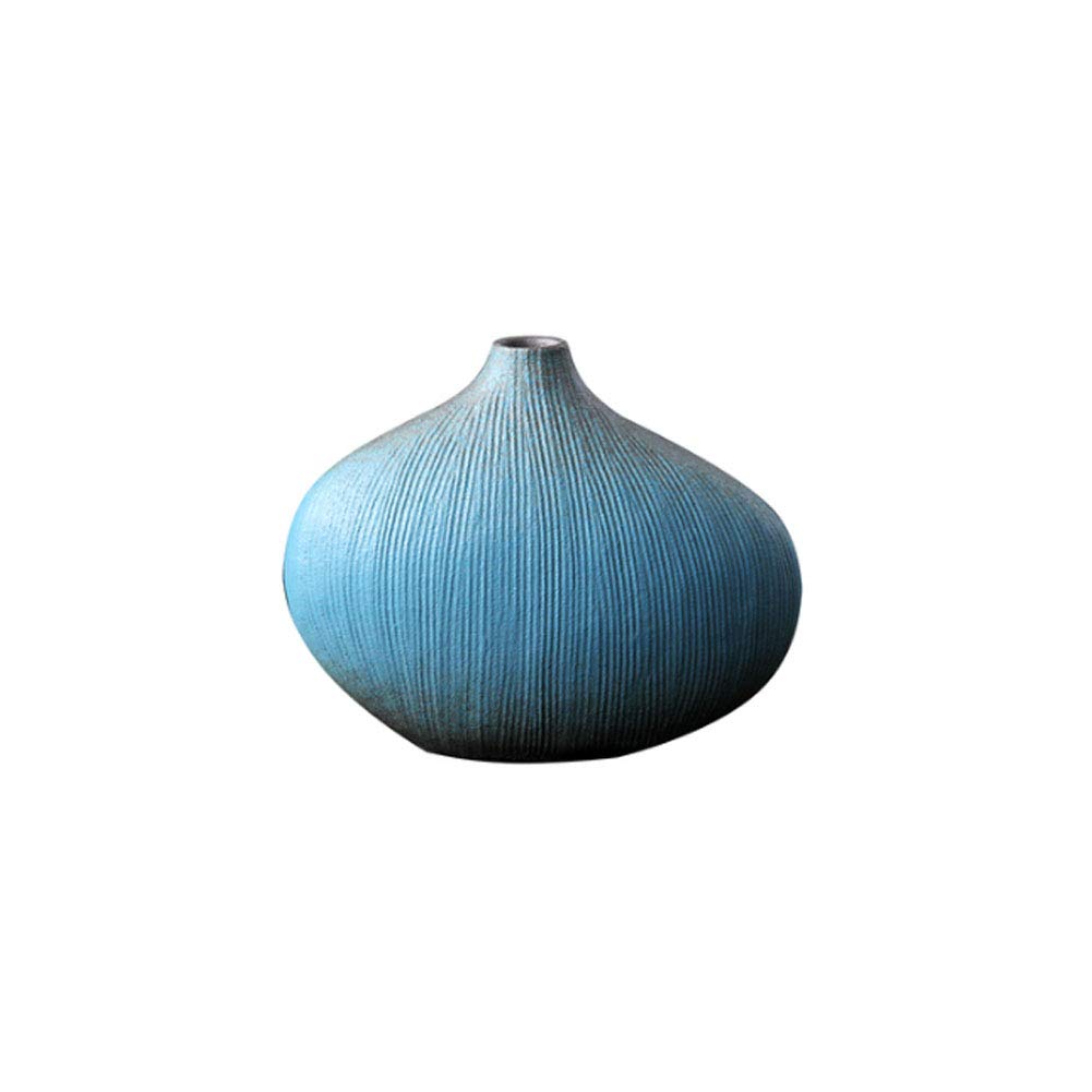 Vase ikebana japonais céramique bleue pour fixer vos fleurs