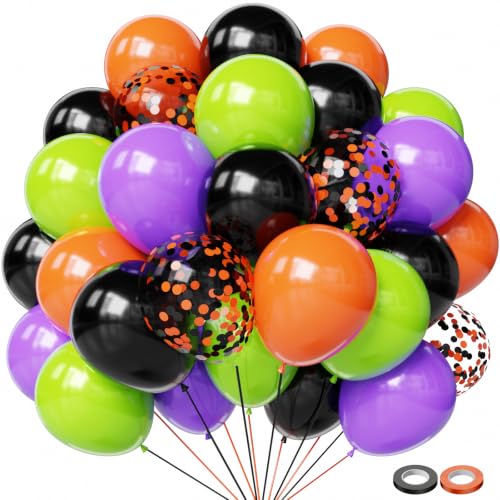 Image of Hiquaty 60pcs 12 Inch Halloween Balloons for Halloween Party Decorations