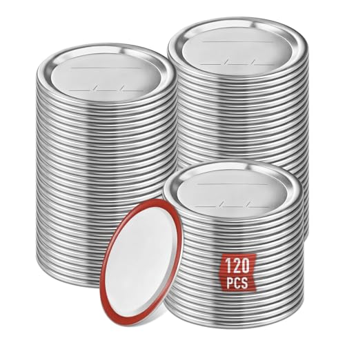120PCS 86mm Wide Mouth Mason Jar Lids