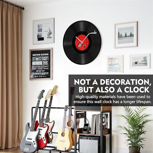Horloge murale vinyle musical pour déco salon ambiance rétro
