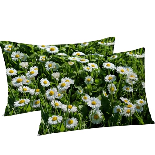 Parure de lit 3 pièces fleurs marguerite avec housse de couette 200x200 cm - 8