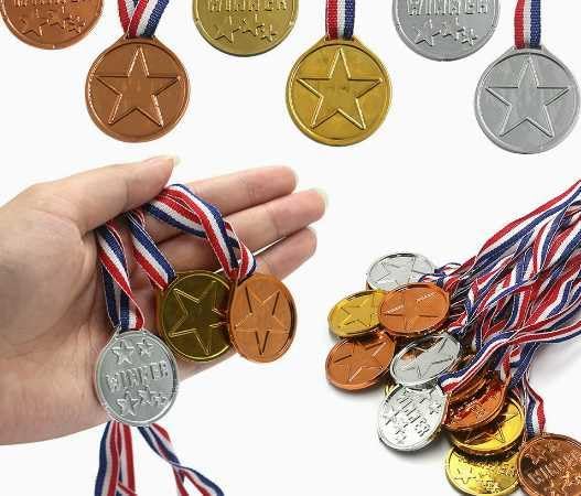 30 Médailles d'or, d'argent Et De Bronze, Conception en Plastique, avec Structure De Corde De Cou, Récompenses De Compétition pour Enfants, Adaptés Aux Écoles Et Aux Activités. - 1