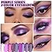 AMY'S DIARY Deep Light Purple Matte Shimmer Eye Shadow Palette Makeup,Eyeshadow Long Lasting Waterproof Cruelty-Free, 9 Blendable Shades in Smooth with Gorgeous Pearls for Girls (Purple palette)