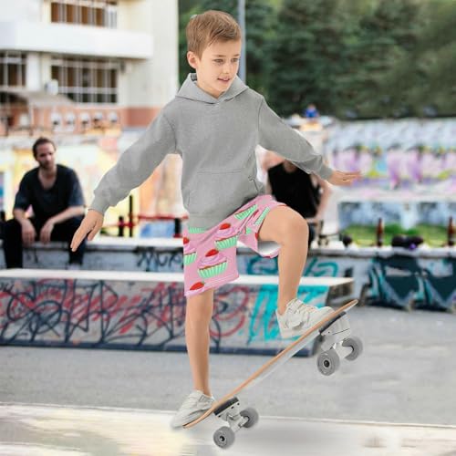 J JOYSAY Strawberry Cupcake Sweet Boys Athletic Shorts Kids Youth Casual Shotrs with Elastic Waistband Pockets4