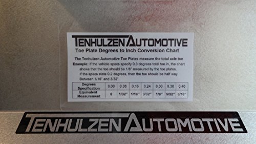 Tenhulzen Automotive Toe Plates Wheel Alignment Tool - Most Accurate Toe Plates On The Market - Made In Usa #TOP5
