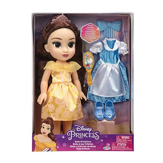 Boneca Princesas Disney Bela com Acessórios e Roupinha Multikids - BR1929