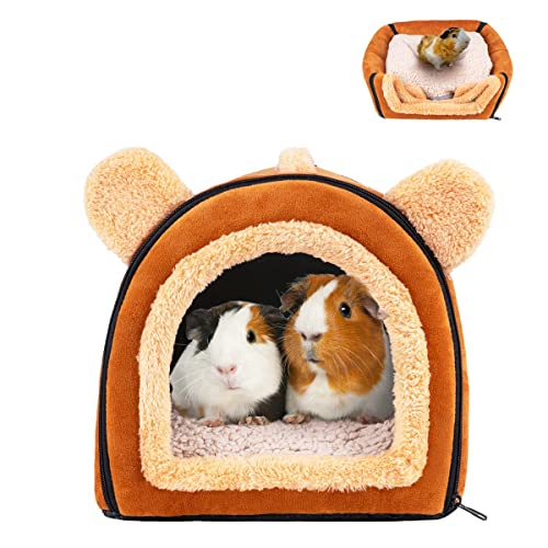 Pantula Meerschweinchen Bett Kuschelhöhle - Höhle Gemütliches groß Hamster Kleintier Bett Versteck mit Abnehmbarer Matte für Hamster Kaninchen Igel Chinchilla Bartagamen und Frettchen(braun) Pantula Meerschweinchen Bett Kuschelhöhle - Höhle Gemütliches groß Hamster Kleintier Bett Versteck mit Abnehmbarer Matte für Hamster Kaninchen Igel Chinchilla Bartagamen und Frettchen(braun)