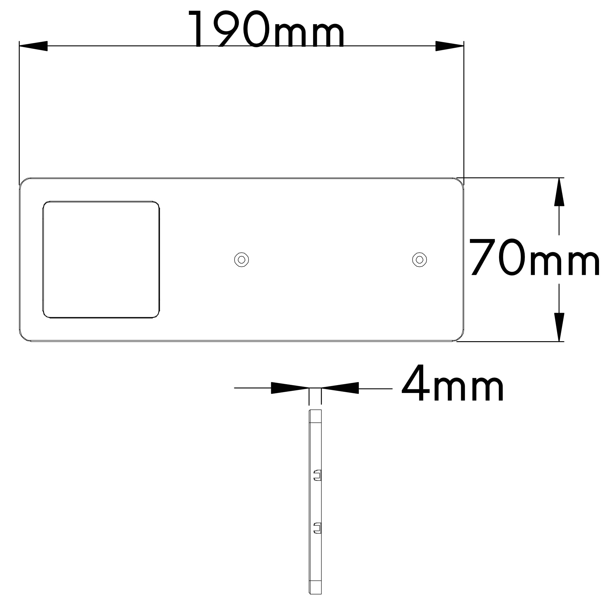 kalb | LED Unterbauleuchten schwarz 5W- sehr flache Küchenleuchte Einbaustrahler Einbauspot, Auswahl:4er Set warmweiss