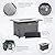 Rattaner Patio Furniture Set with 45-Inch Fire Pit 7-Piece Outdoor Furniture Sets Patio Couch Outdoor Chairs 60000 BTU Propane Fire Pit Table Non-Slip Cushions and Waterproof Covers, Navy Blue