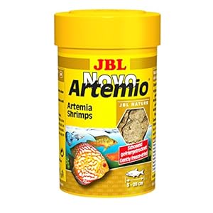 JBL Complemento alimenticio NovoArtemio, para Todos los Peces de acuarios, Compuesto de cangrejos de Artemia liofilizada