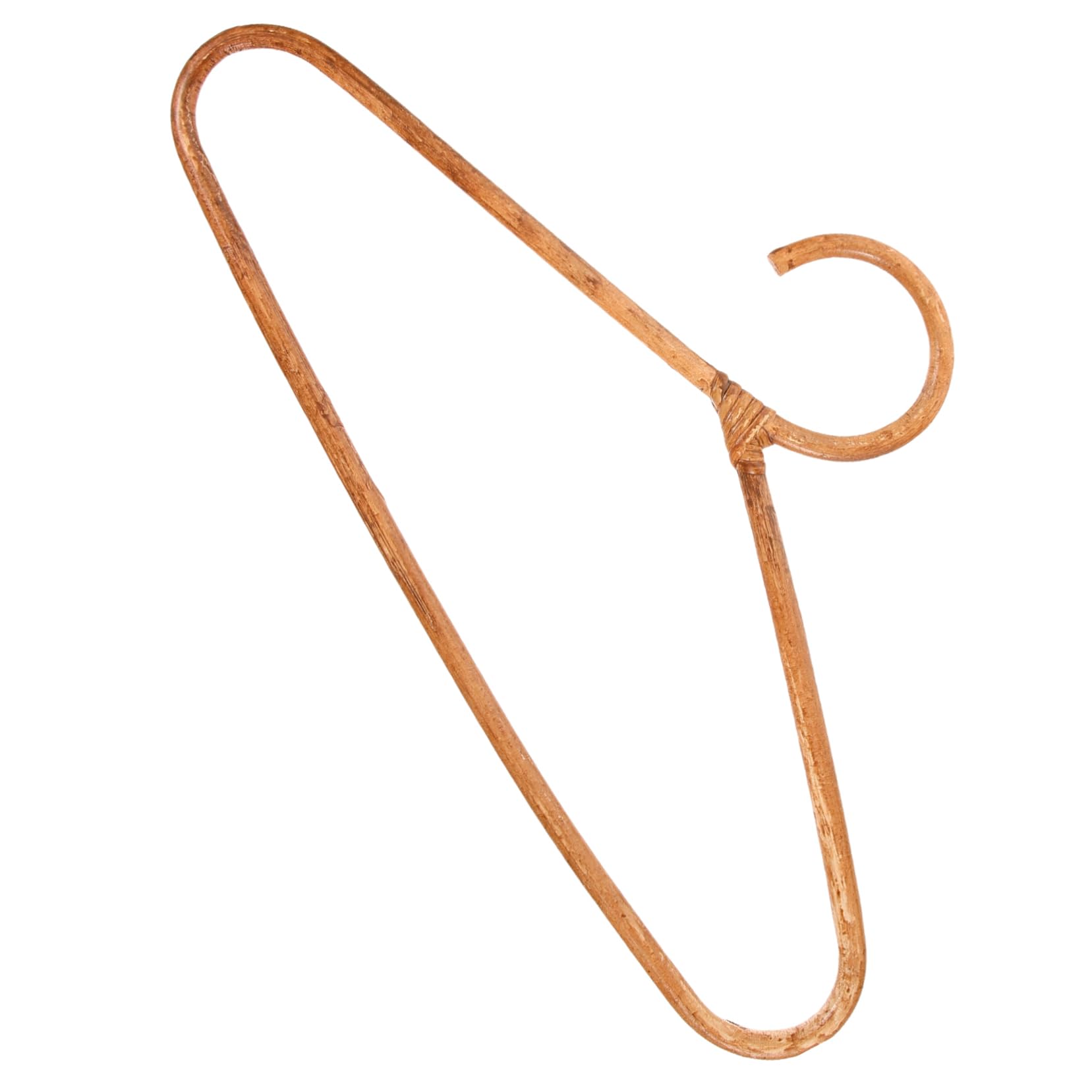 OUNONA Handmade Rattan Clothes Hanger with Single Hook Vintage Decorative Hanger for Closet for Skirts Suits Coats Hats Unique Design for Home Photo Props