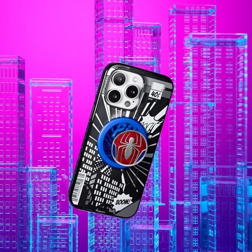 Coque iPhone 14 Plus MagSafe PopSockets PopCase Spiderman Antichoc avec Support Téléphone - 4