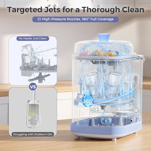 Image of MOMFANN EasePure Pro Baby Bottle Washer, Upgraded 4-in-1 Bottle Washer and Sterilizer and Dryer, Deep Clean for Bottles, Pump Parts & Baby Essentials, Time-Saving Effortless Baby Care