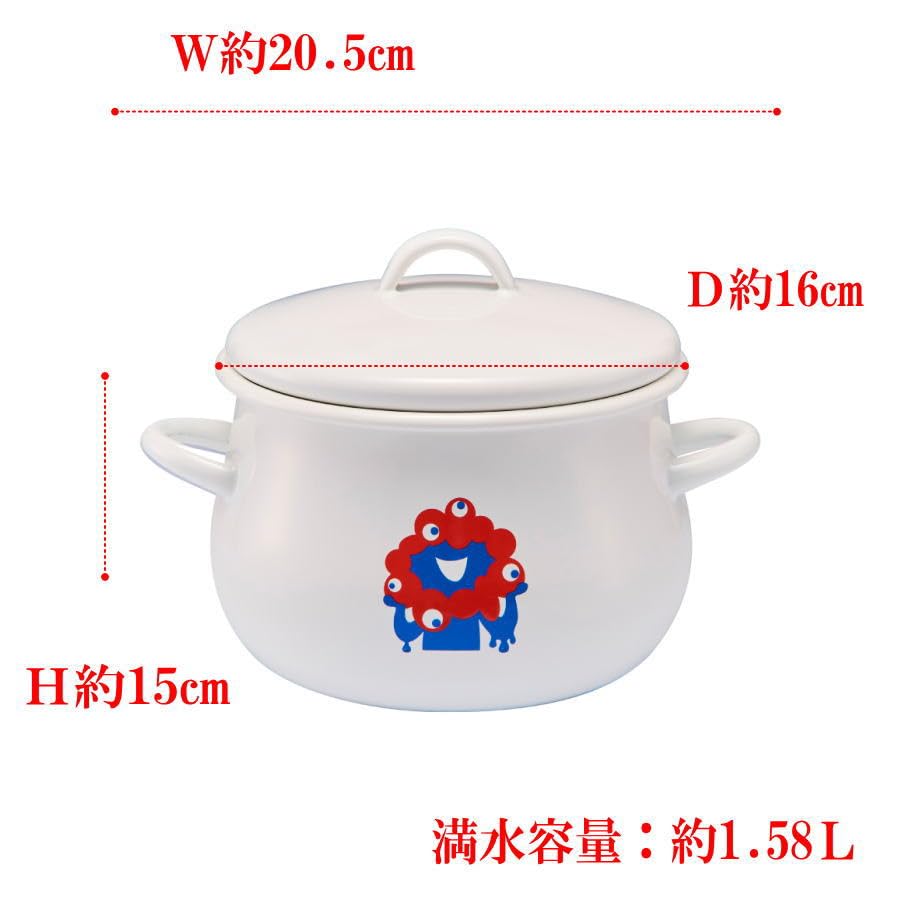 Amazon | EXPO 2025 ミャクミャク ホーロー両手鍋16cm「シンプル