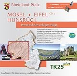  Rheinland-Pfalz, 1 CD-ROM Mosel, Eifel, Hunsrück. Für Windows 98/ME/NT 4.0/2000/XP/Vista. Ausgewählte Wander- u. Radwanderwege, Luftbilder/Stadtpln. ausgew. Orte. Ausgewählte tourist. Informationen, Gemeindenamen- u. Straßenverz.