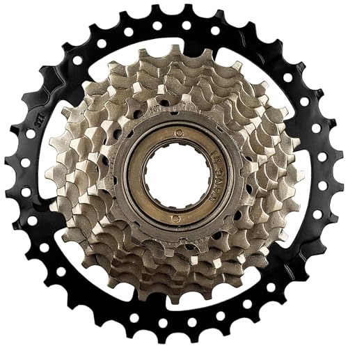 Relwears Bike Freewheel 7 Speed Tourney Screw On Multiple Bicycle Freewheel 14-32T for Mountain Bike Folding Bike