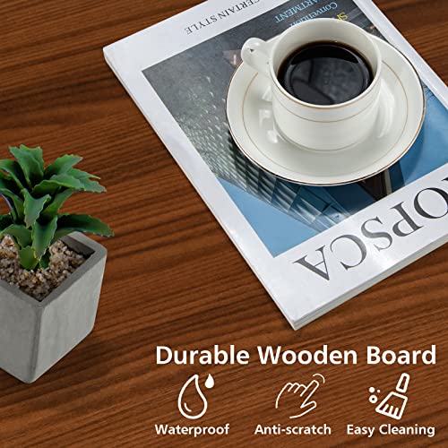 Costway 37” Modern Coffee Table, 2-Tier Industrial Sofa Center Table With Open Shelf, Rectangle Wooden Accent End Table For Living Room, Bedroom, Office #TOP3