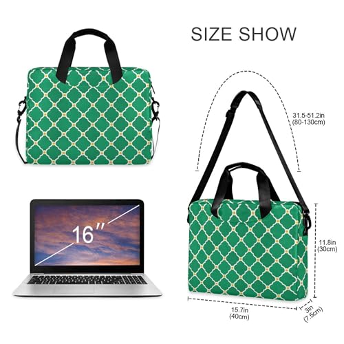 Bolsa maletín para laptop ALAZA verde modelo Morocco 13-15.6" miniatura 4