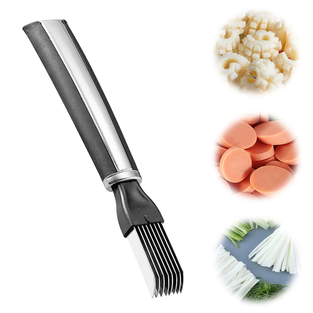 Shred Silk The Knife 2025 New Stainless Steel Green Onion Slicer, Scallion Cutter, Multifunctional Food Slicer Gadget for Kitchen (1PC)