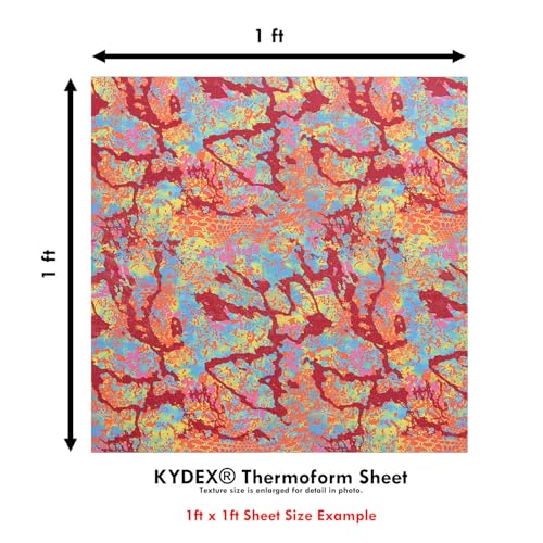 Image of KYDEX Thermoform Sheet - (P1 Texture) - (Infused Print) - (12in x 12in) - (Kryptek Obskura - Loki - Micro) - (1 Sheet) - (for Holster Making & Hobby) - (USA Made)