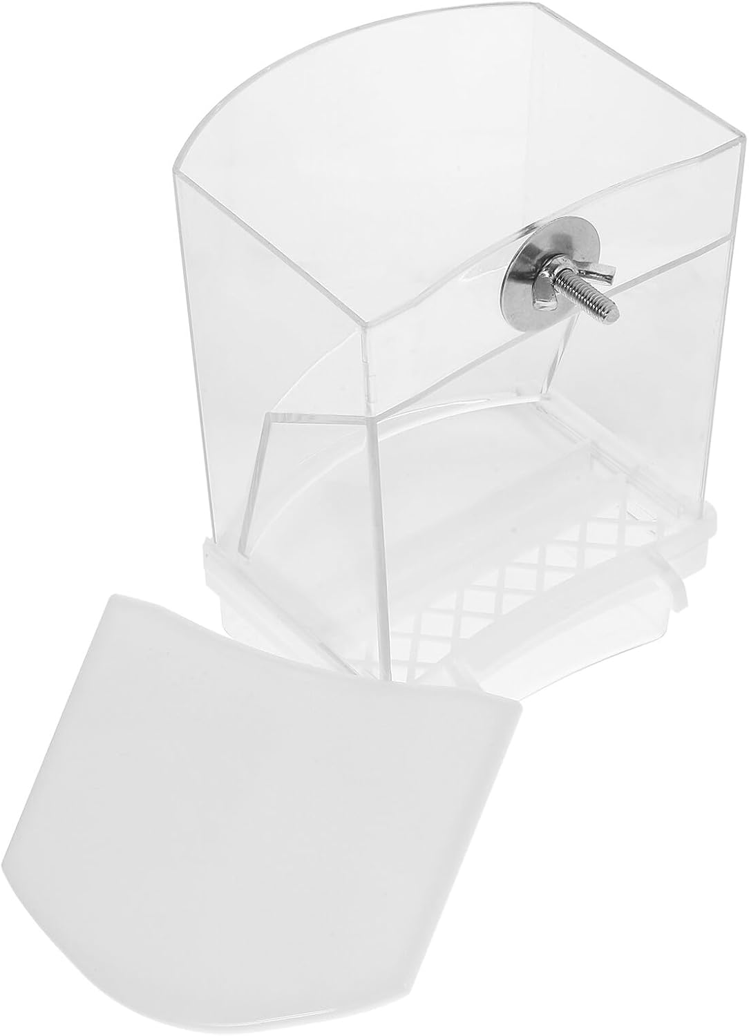 VANZACK Automatic Parrot Feeder Bird Cage Food Container with Splash-Proof Design Sturdy Feeding Bowl for Indoor Pet Birds Parakeets and Small Parrots