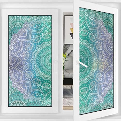 Window Film Sun Blocking Mandala Geometric Privacy Window Film Decorative Glass Sticker