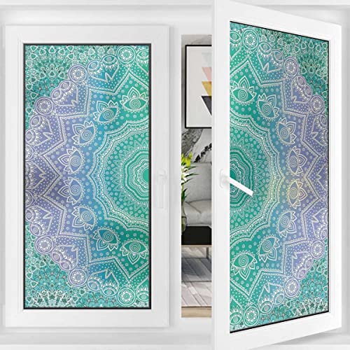 Window Film Sun Blocking Mandala Geometric Privacy Window Film Decorative Glass Sticker #TOP22
