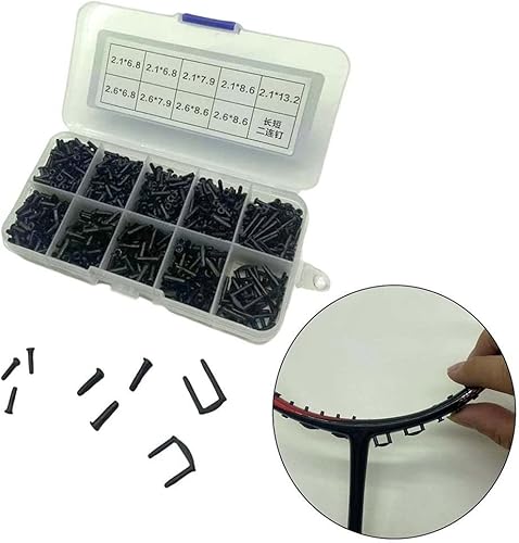 Miniatura 2 de 1 caja de protectores de cuerdas de bádminton, herramienta de repuesto para raqueta de varios tamaños para reparación