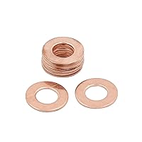 Vista 25 de X AUTOHAUX 10 arandelas de cobre de 0.236 in de diámetro interior para coche
