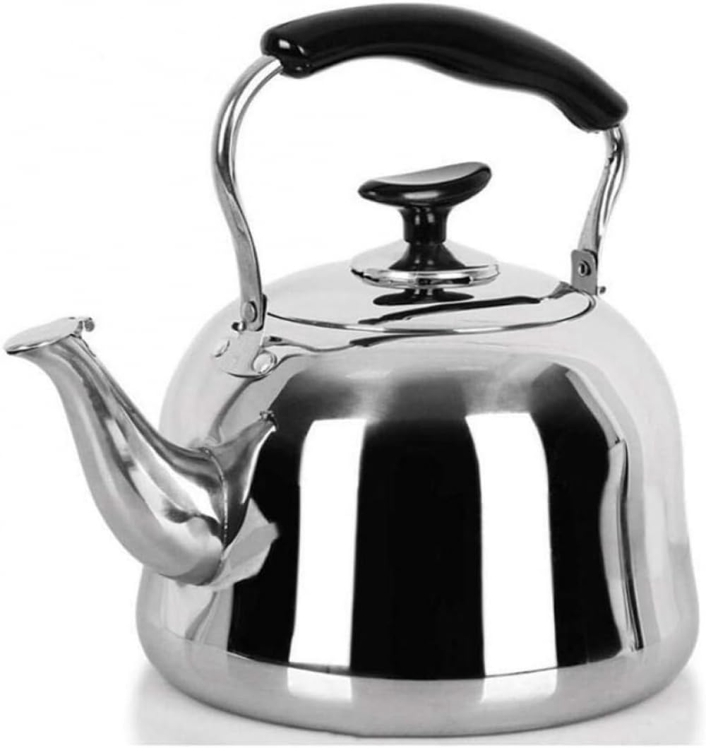 Kitchen - Hervidor de acero inoxidable 304 grueso de gas de inducción, hervidor universal para restaurante familiar, para el hogar, la oficina, al aire libre, 4 litros