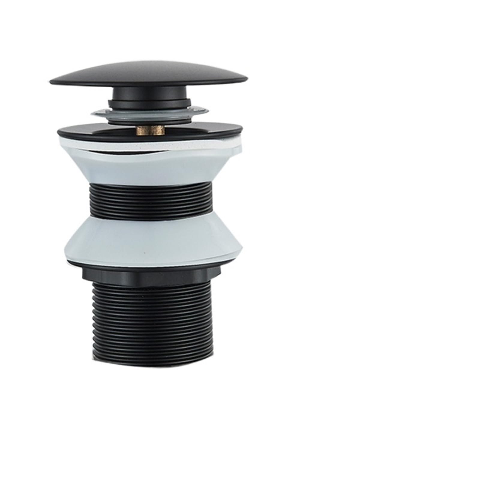 Rtbvghjik Black B Pop Up Drain Button Bathroom Sink Drainer Siphon Waste Stopper Wash Basin Faucet Accessory Washbasin Pipe Black Chrome For Bathroom Sinks(Black B)