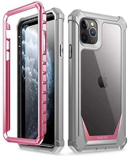 Coque iPhone 11 Pro Max Poetic Guardian intégrale antichoc sans protège-écran rose et clair