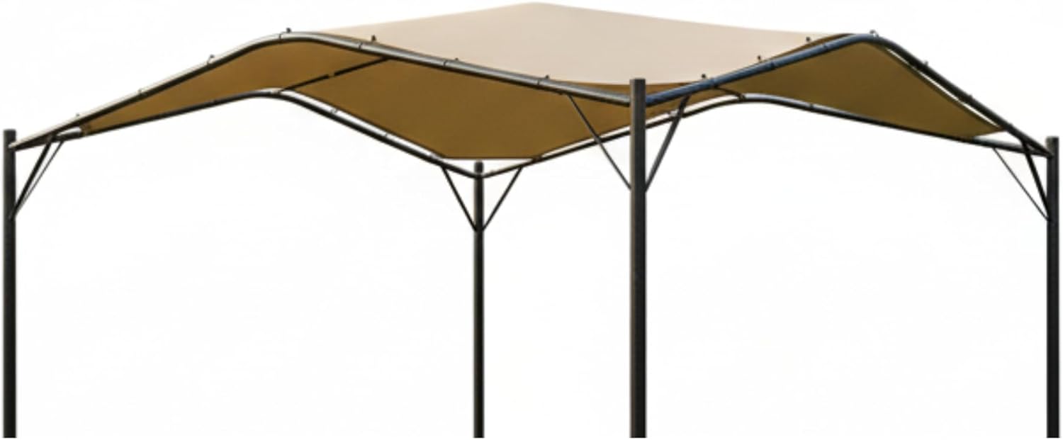 Garden Winds Heavy Duty Reinforced RipLock 500 Replacement Canopy Top Cover Compatible with Mefo Garden Swan 12' x 12' Gazebo Models B072F2LVQY, MY010-San - Beige