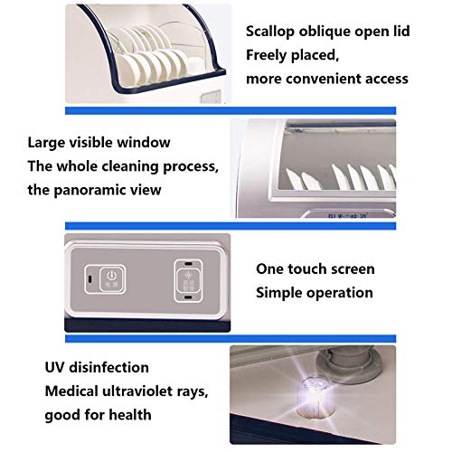 Aanrecht Vaatwasser Vrijstaand Met 6 Couverts - Tafelblad Uv-Desinfectie Vaatwasser, Touch The Button 360 Graden En… - Image 8