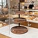 LZelriy Cupcake Stand, 2 Pack Rustic Wood Cake Stand, 3 Tier Cupcake Tower Round Tiered Tray Stand for Dessert Table Display, Industrial Wooden Serving Stand Wedding, Graduation and Baby Shower