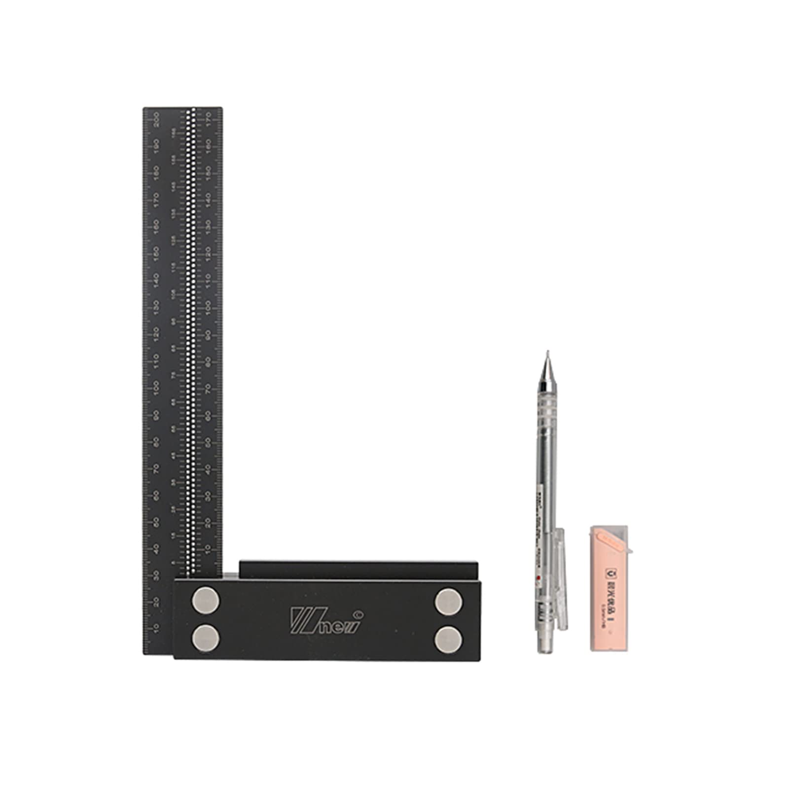Kalttoy Aluminum-Alloy Ruler Gauge 90 Degree Metal Parallel Line Marker General-Tools Protractor-Inclinometer Brake Gauge Carpenter Square Layout Tool Measure Tool Calipers For Angles