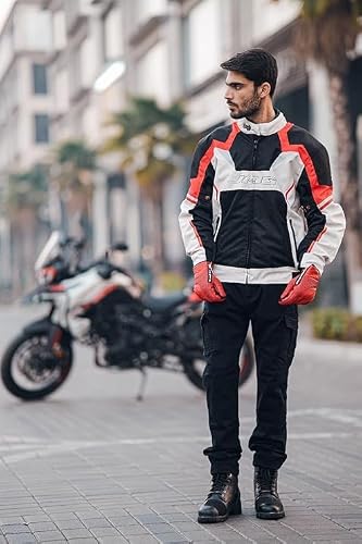J.A.G. Motorcycle Riding Pants with Aramid Lining & CE Level 2 Armor – Twill Cargo Motorcycle Protective Touring Pants Black - Thumbnail 2