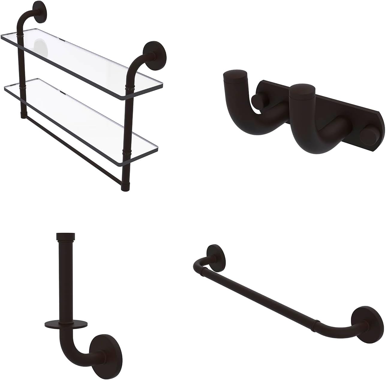 Allied Brass RM-24U-ORB Remi Collection Upright Toilet Tissue Holder, Oil Rubbed Bronze