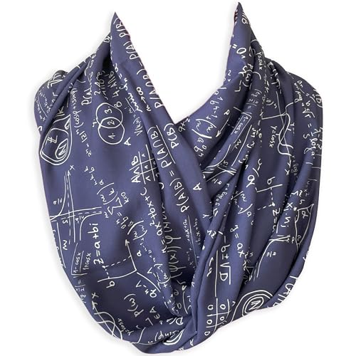 Generic Mathematics Scarf, Navy Blue, Calculus Pattern, Teacher Gift, Student Gift, Graduation Gift, Back to School4