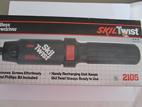 Skil Twist Cordless Screwdriver 2105 Includes Recharging Unit -- Slotted and Phillips Bit Included