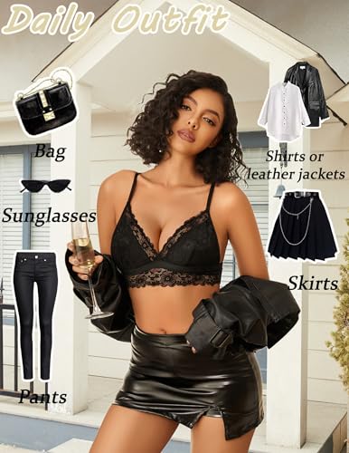 Avidlove Lace Bralette for Women Sexy Wireless Bralettes Non Padded Bralette V Neck Minimizer Lingerie4