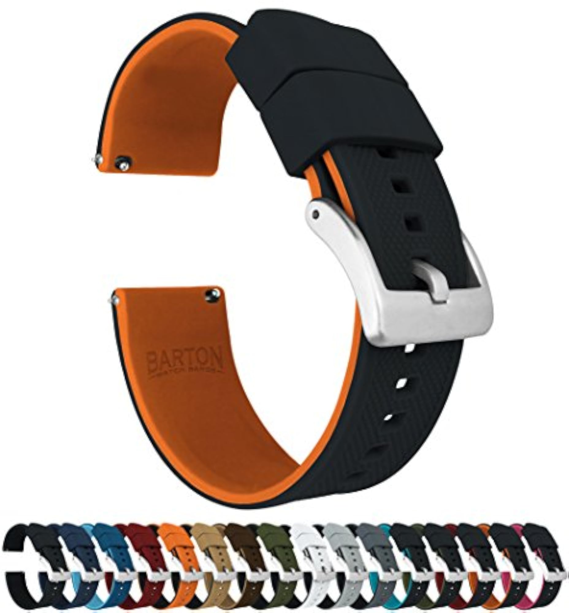 Elite Silicone Straps - Quick Release, Choose Color & Width