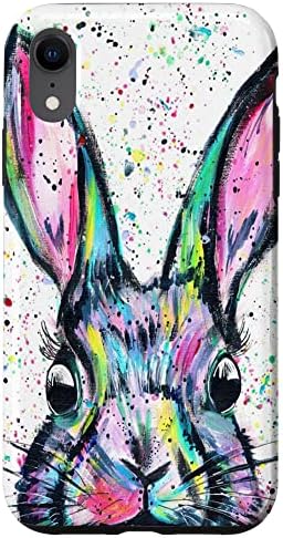 iPhone XR Bunny Face Floral Case Cute Happy Easter Day Case