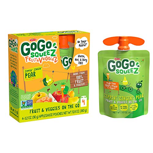 GoGo squeeZ Fruit & VeggieZ on the Go, Apple Pear Carrot, 3.2 Ounce