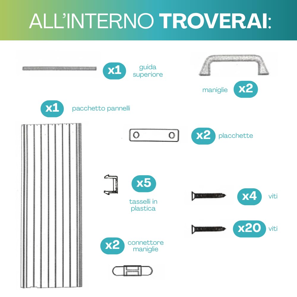 Paluplus Porta a Soffietto in PVC, Misura 214x84 cm, Spessore 3 cm, Senza Serratura con Chiusura Magnetica, Porta Interna con Maniglia -2711F (Rovere Venato)