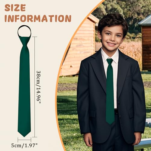 Adjustable Pre-tied Ties for Boys Kids, Zipper Boys Tie for School Wedding Party Graduation Uniforms Formal Banquet3