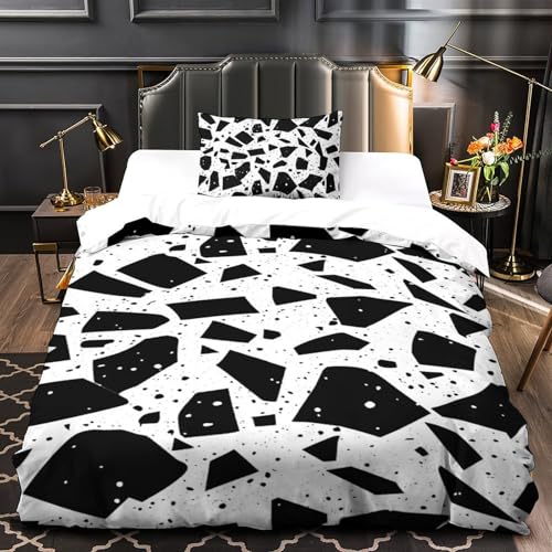 Parure housse de couette 135x200cm microfibre anti transpiration 3D - 4