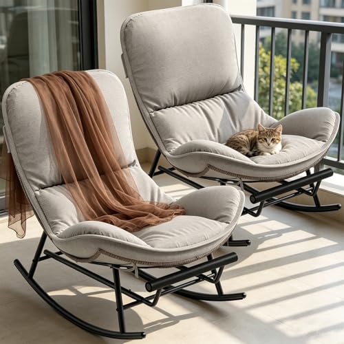 Fiutazge 2PCS Silla Mecedora Exterior,Mecedora