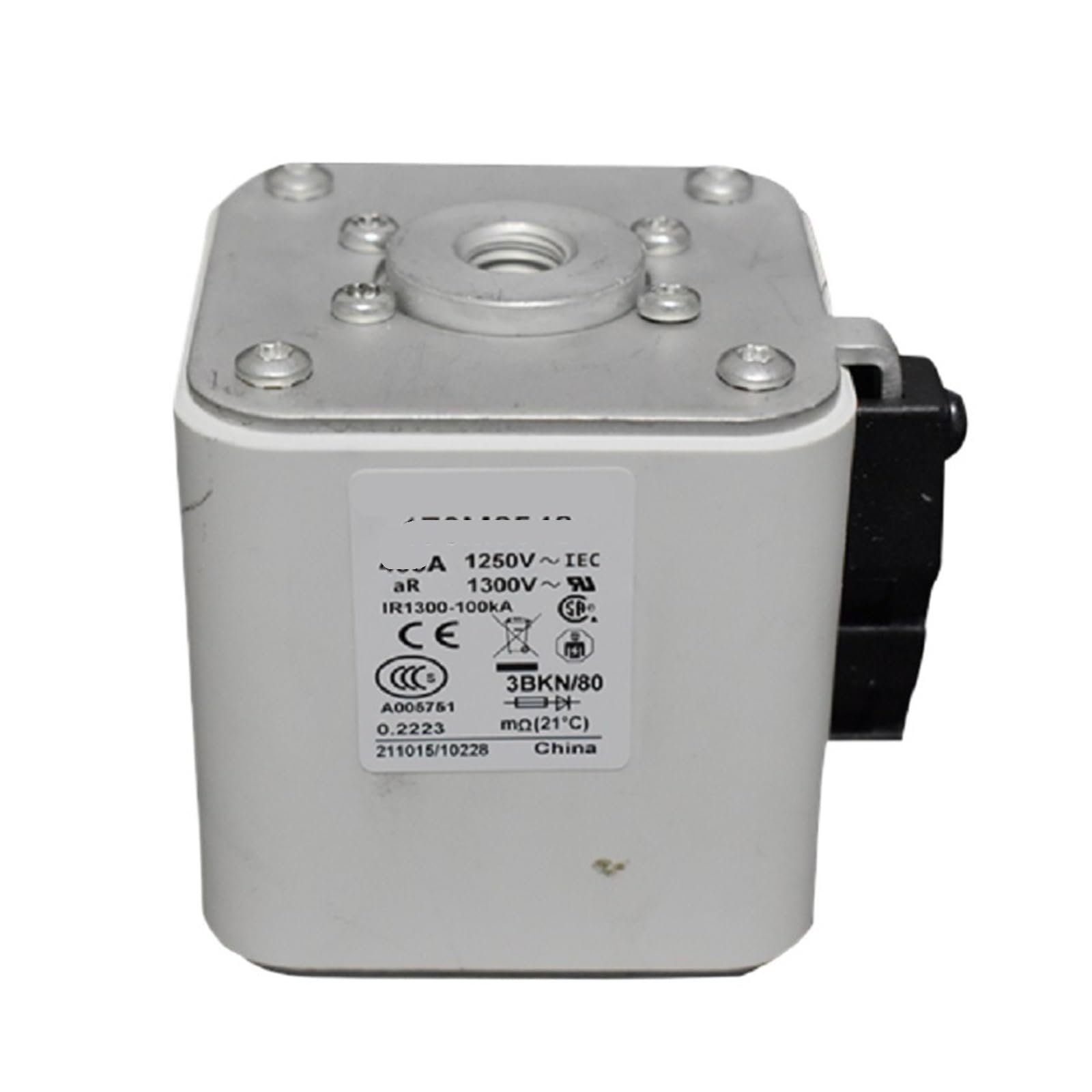 Fusible 170M6541 à fort pouvoir de coupure type corps carré taille 3 pour court-circuit industriel